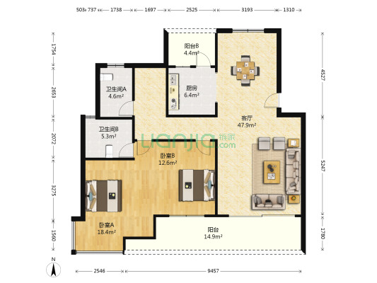 电梯房省委住房 实用面积大 配套设施齐全 双阳台