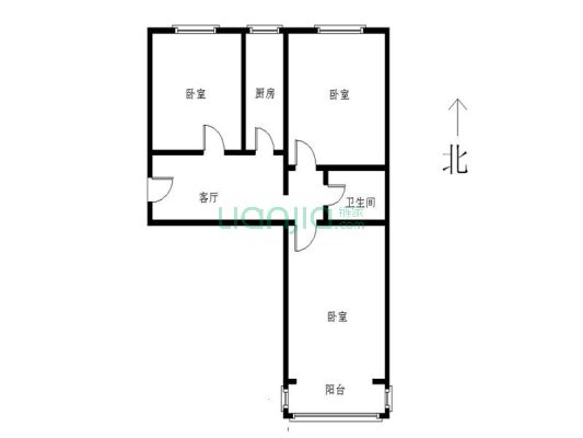 东城前门东大街南北三室 满五年唯一 诚心出售