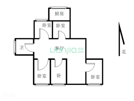 虎啸花园 3室2厅 南