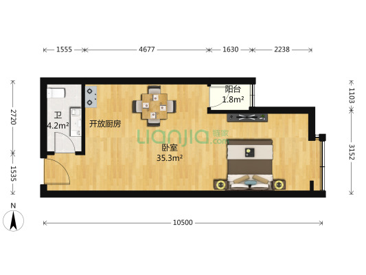 夏都盈座，朝东开间，满五年住房