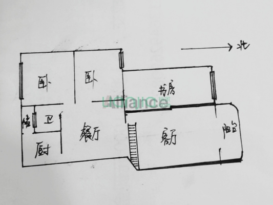 枫叶苑南区 2室2厅 南 北