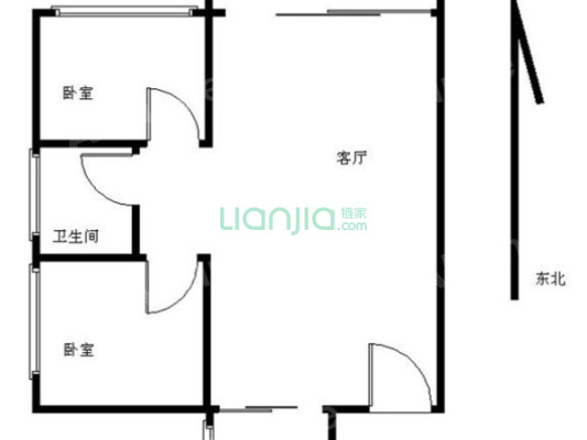 沿河商住区 2室2厅 东南