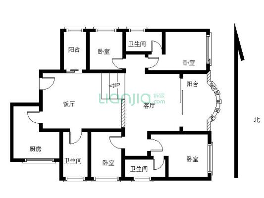 怡翠花园170方四房少有户型 南向大阳台