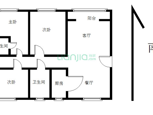 莱蒙都会北区 3室2厅 南 北