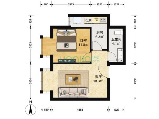 龙亭家园 方正一居 小区环境舒适 宜居