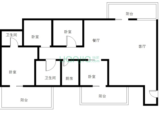 鸿怡花园 4室2厅 南