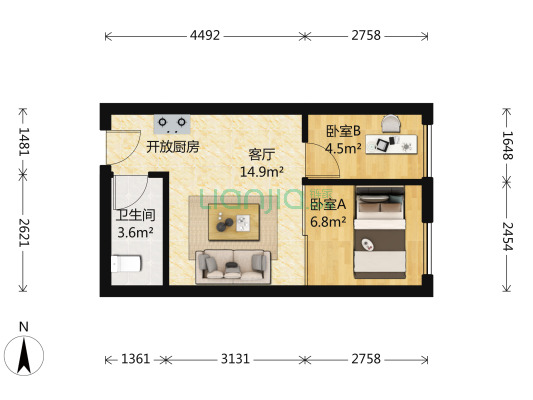 鼎城2008 装修好 采光好 户型方正 房子保持的很好