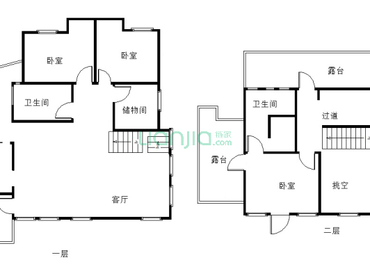 麓山国际拉佩维尔 4室2厅 南