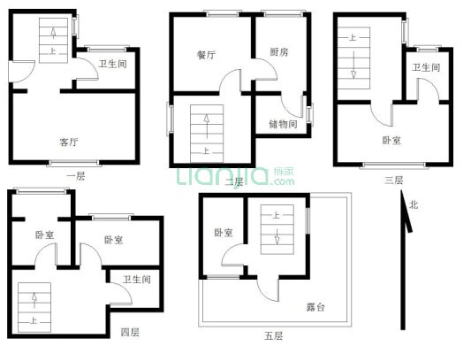 松涛苑 中间楼层 小区别墅区 错层四房 老证少税