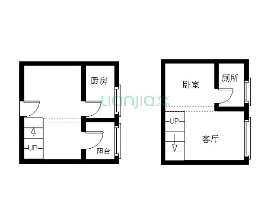 此房复式一房一厅，满五不唯一，东南向