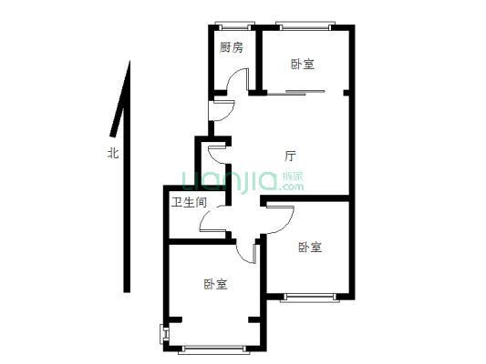 东新园望景苑 2室1厅 南 北