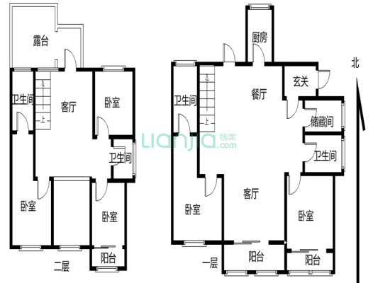 世茂湖滨首府A区 5室3厅 南 北