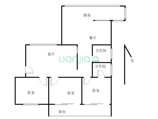 端头户型 大三房 公摊少 交通便利 配套齐全