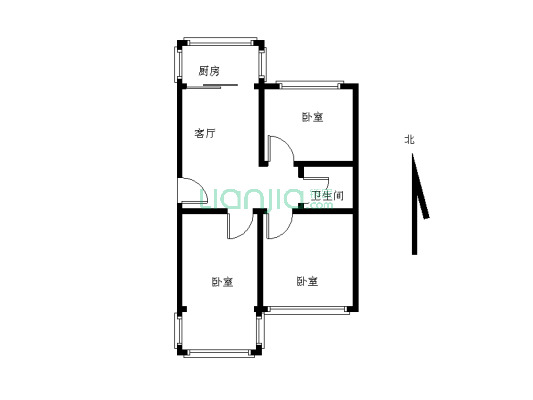 南北通透 光线充足 楼层高不挡光