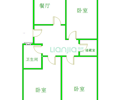 洪楼南路10号 3室1厅 南