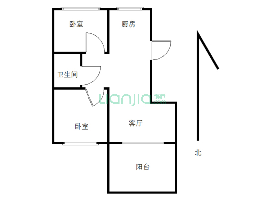 北岸峰尚，大两居，有露台，精装修，