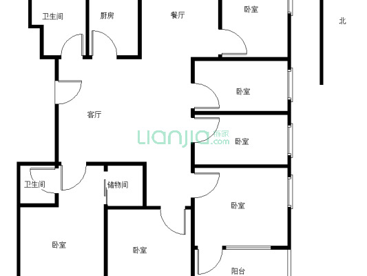 滨江大四房户型南北通透，适合改善住房