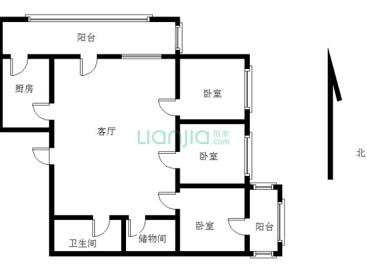 群力商圈河松小区，大三室南北通透采光好