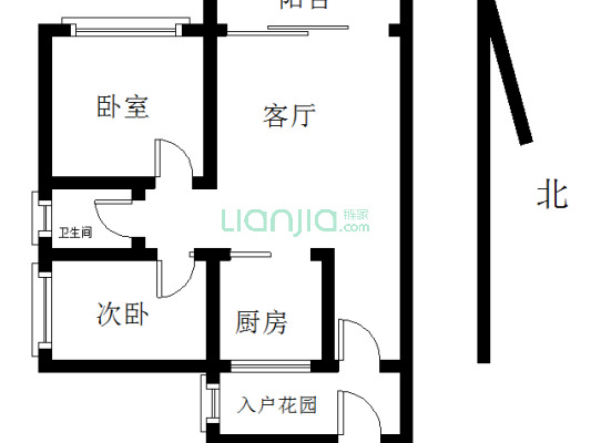 万科金色悦府 2室2厅 北