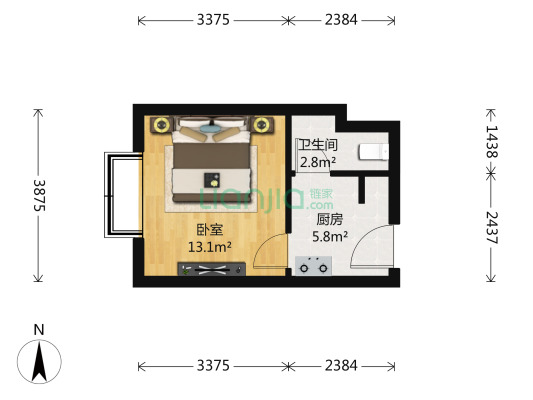 亦庄北岸电梯小户型住宅业主诚心出售