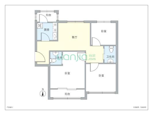 通惠家园 南北三居室 不临街安静