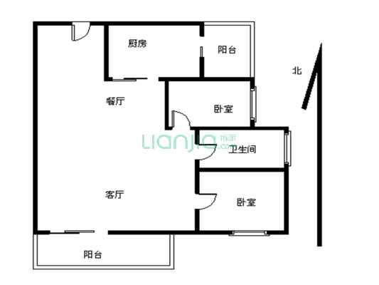 远大城市广场 2室2厅 南