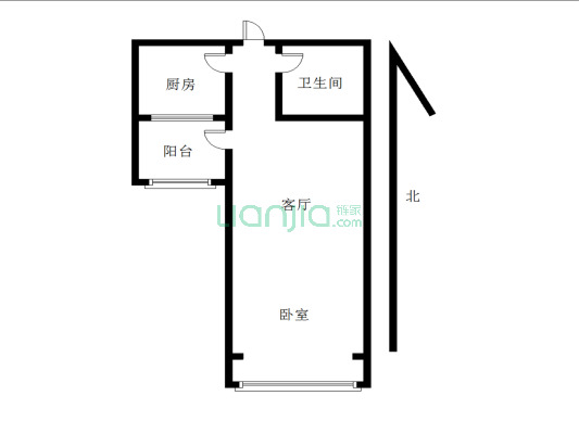 海信东山郡 1室1厅 南