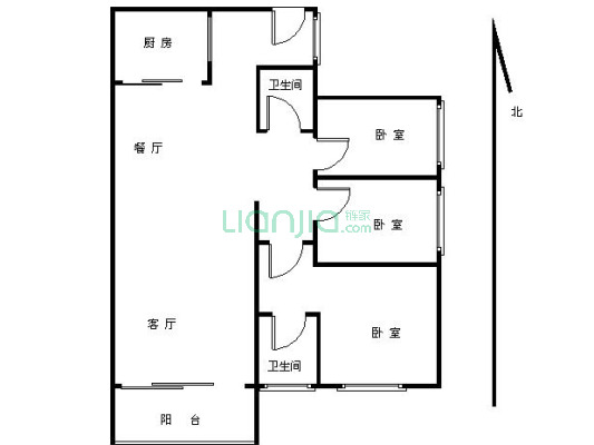 香树丽舍 3室2厅 南