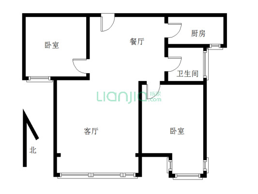 中豪·汇景湾 2室2厅 南