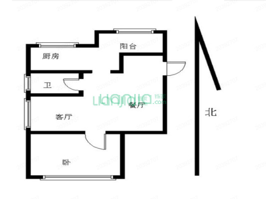 金顶花园 1室1厅 南