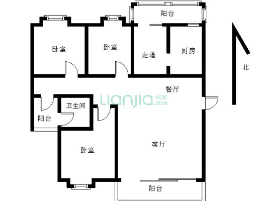 玫瑰园山水居 3室2厅 南 北