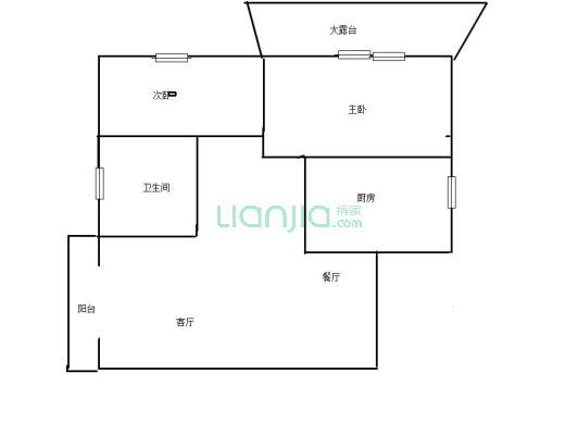 铭爵山庄 2室1厅 南 西