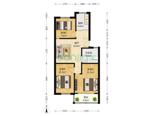 石鼓路225号 有小区环境 新上房源  拎包入住