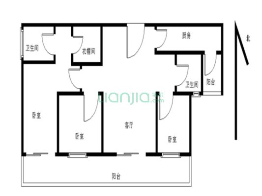 西关海 望江中层 带超长阳台  实用3＋1房