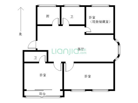 锦园南区 3室2厅 东 南 北