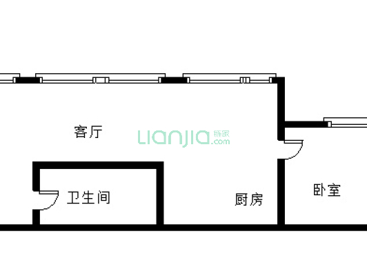 银座晶都国际 1室1厅 南