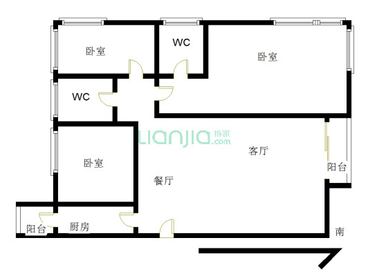 金水湾 3室2厅 南