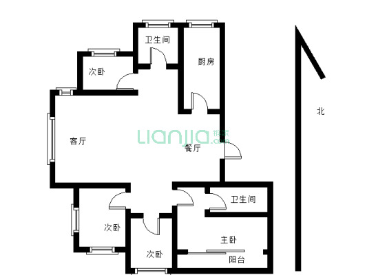 温馨人家 4室2厅 南