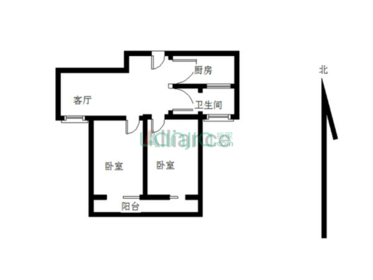 奥兰花园 2室2厅 南