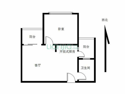 利嘉苑 1室1厅 南