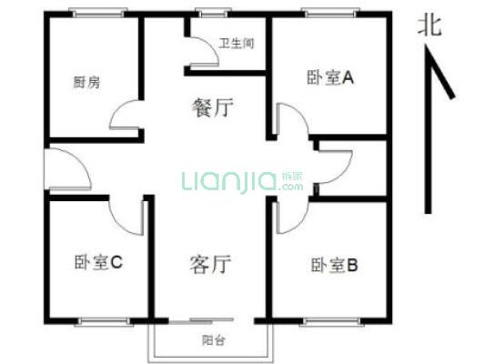 中低楼层采光无遮挡，边套三房户型