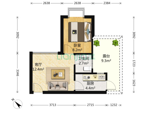 店长推荐 南头英达钰龙园 一房带露台 满五年红本