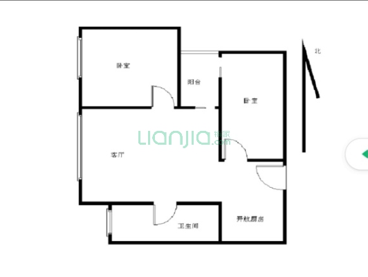 高德公馆 2室1厅 西南