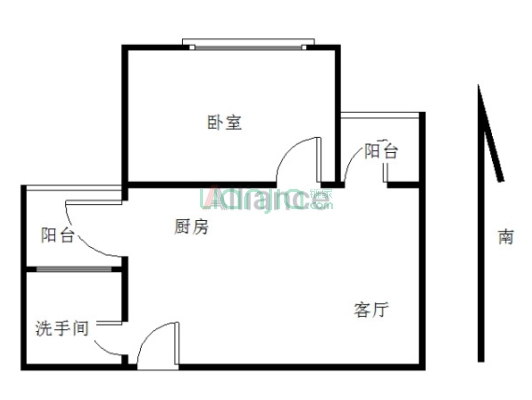 利嘉苑 1室1厅 南