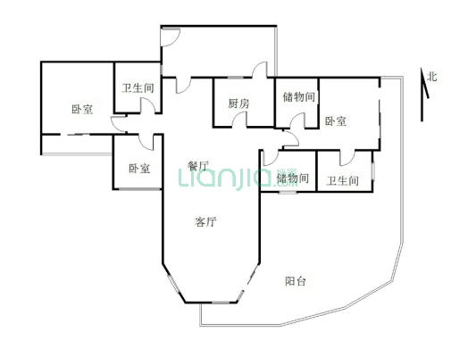 天鹅湖花园 3室1厅 南 东南