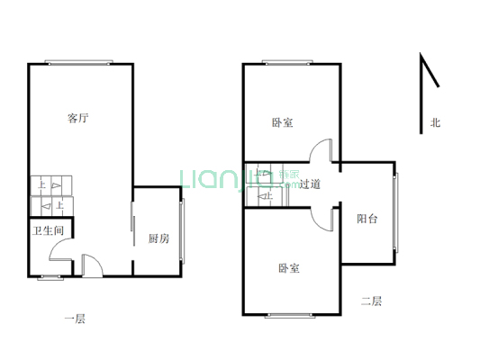 罗马嘉园 2室2厅 南 北