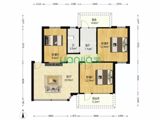 华工东秀村 电梯三房中层  地。铁100米 南向 采光佳