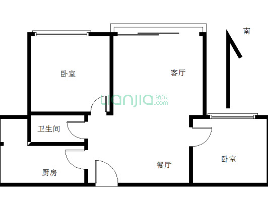 大运城邦 精装修2房 满2年 看小区花园