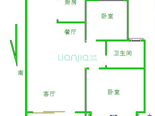 扬名滨河校区孔雀城，中间楼层，方正小两房，诚心出售