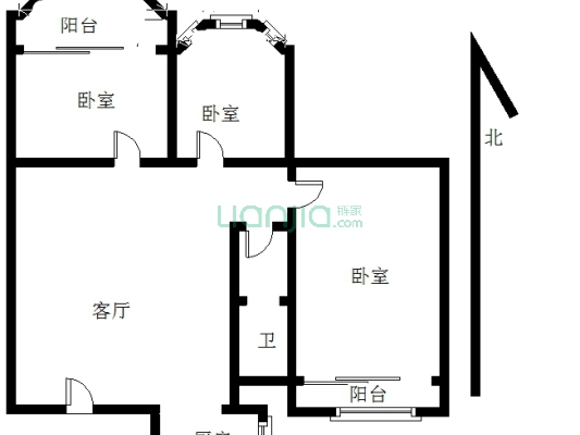 生产路高层观景，产权地下室 三居南北户  双气